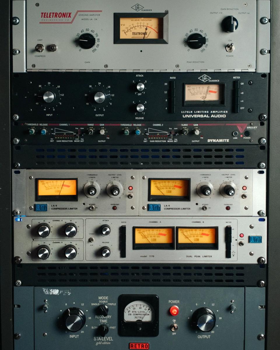 Teletronix, Universal Audio, UREI and Retro outboard in Studio 1